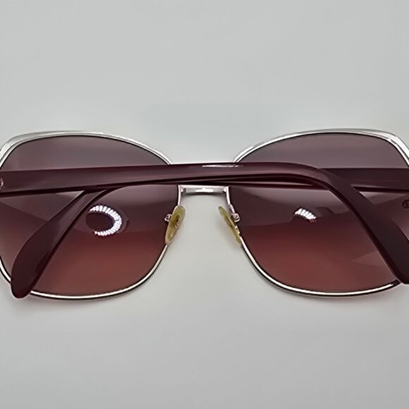 Giorgio Armani GA851/S Burgundy Silver Frame Brown Gradient Butterfly Sunglasses main image 4